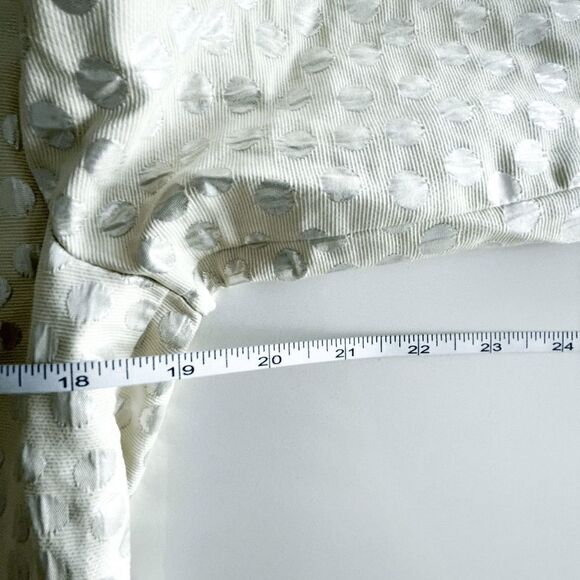 Joseph Ribkoff Womens Jacket Full Zip Cropped Style Circle Pattern Off White Siz - Picture 7 of 9